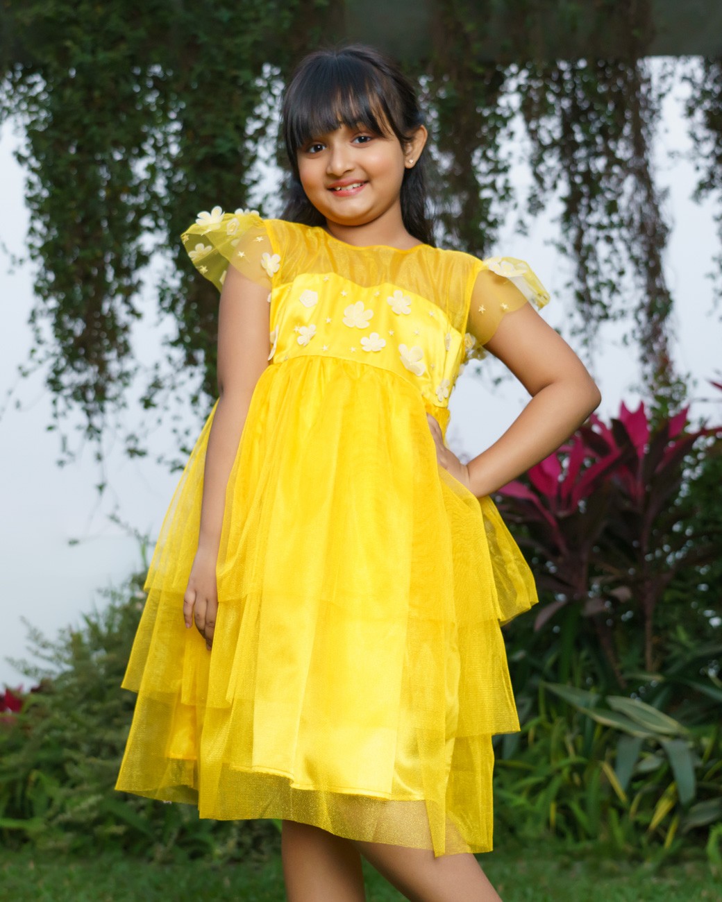 GIRL'S WOVEN PARTY DRESS