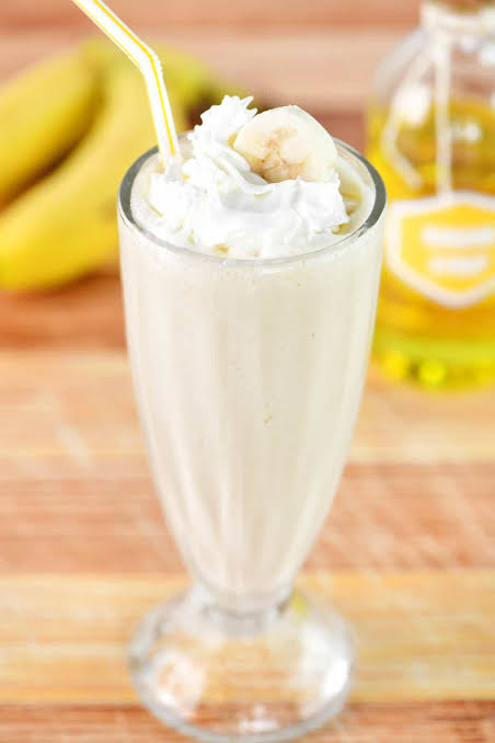 Apple Banana Ice Cream Milk Shake