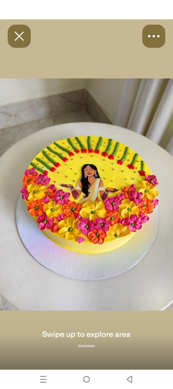 Mehndi Theme Cake