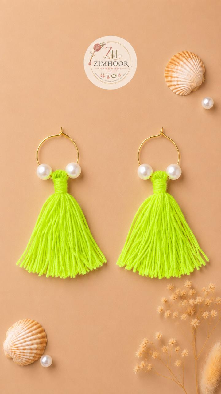 Neon Color Boho Handmade Earrings