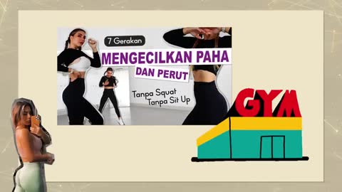 MEMBAKAR LEMAK MENDIDIH, Mengecilkan paha & Mengecilkan perut tanpa alat - Home Workout