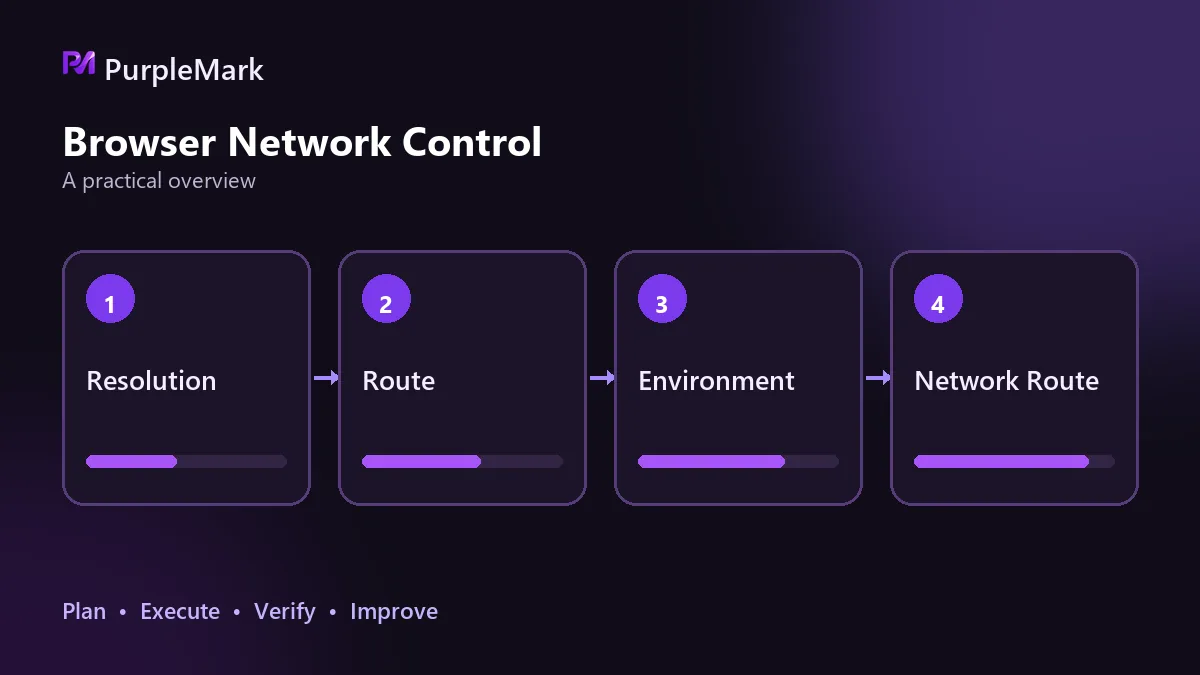 浏览器多开与独立 IP:三种方式的能力差异的关键步骤与判断维度示意图