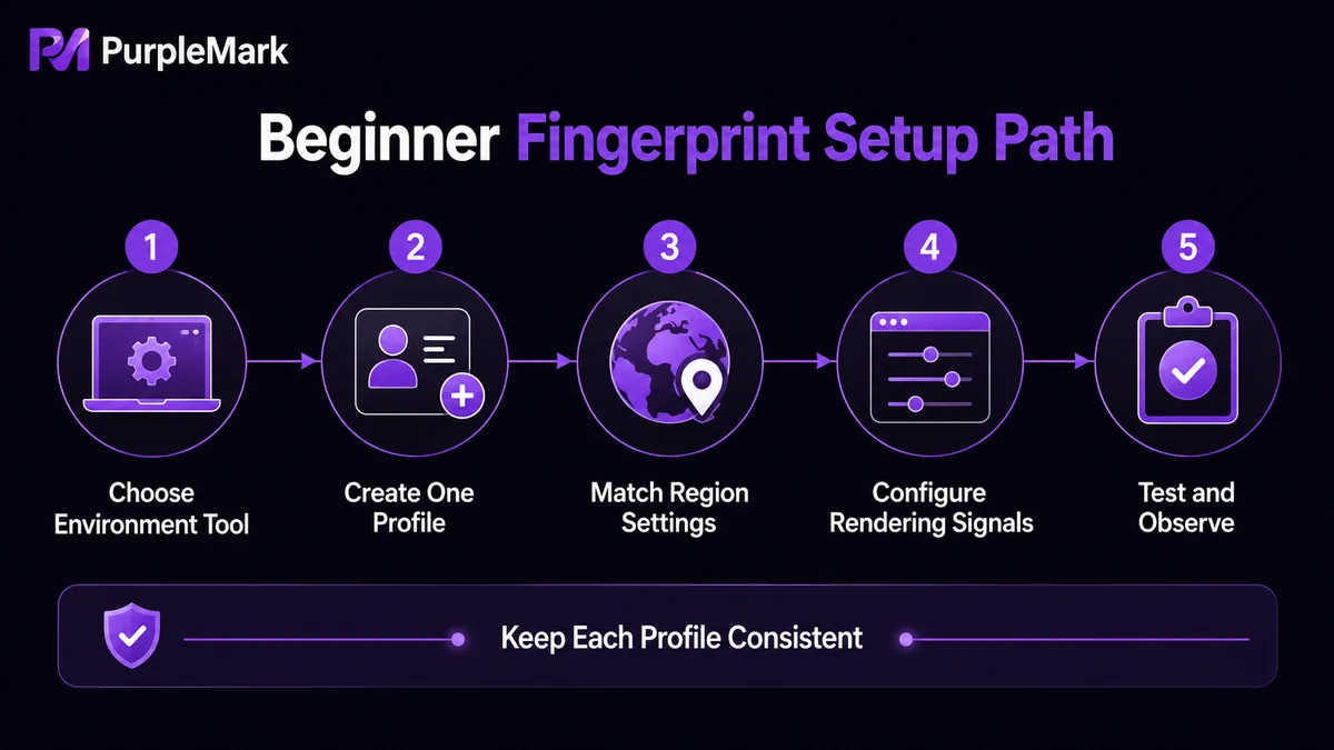 A five-step path for beginners to configure a consistent browser fingerprint environment