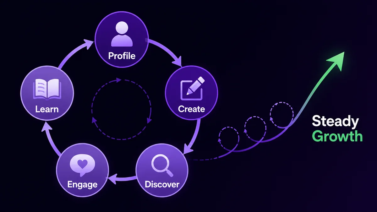 The Instagram steady-growth flywheel, from profile optimization to review and learning