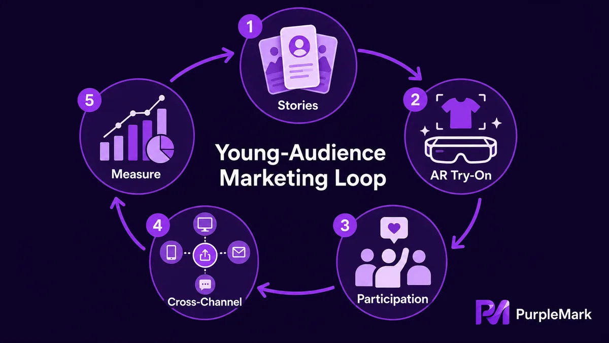 Build a youth-marketing loop with Stories, AR try-ons, user participation, cross-channel distribution and data measurement