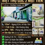Bán biệt thự góc 2 mặt tiền Lò Lu Q9, 125m², 8.5 tỷ - Ảnh thu nhỏ 1