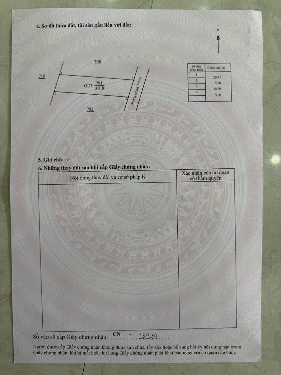 Bán đất cư bua 105m2, 1 tỷ 780, sát vành đai - Ảnh thu nhỏ 2