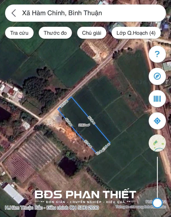 Bán đất mặt tiền Hàm Chính 2.000 m2 tại Phan Thiết