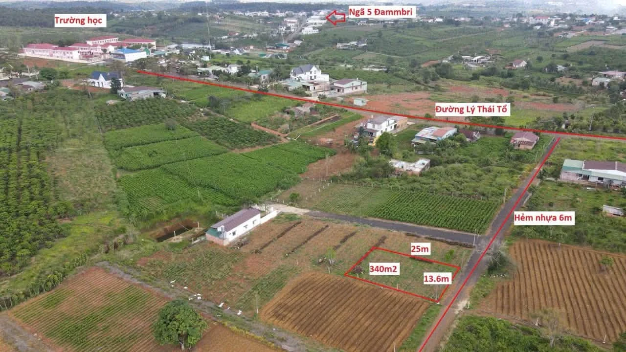 Bán đất full thổ cư 340m² Lý Thái Tổ Bảo Lộc 1,8 tỷ - Ảnh 1