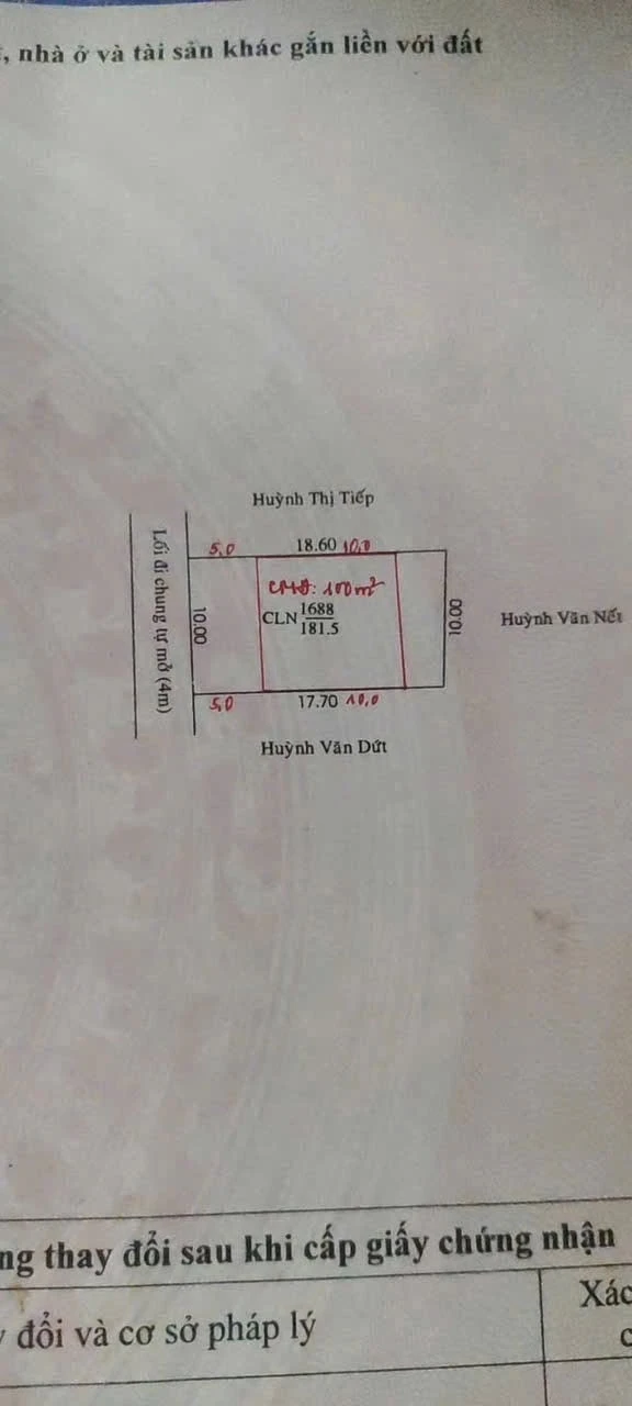 Bán đất Định Hoà Thủ Dầu Một 180m2, 2 tỷ 650 triệu - Ảnh 1