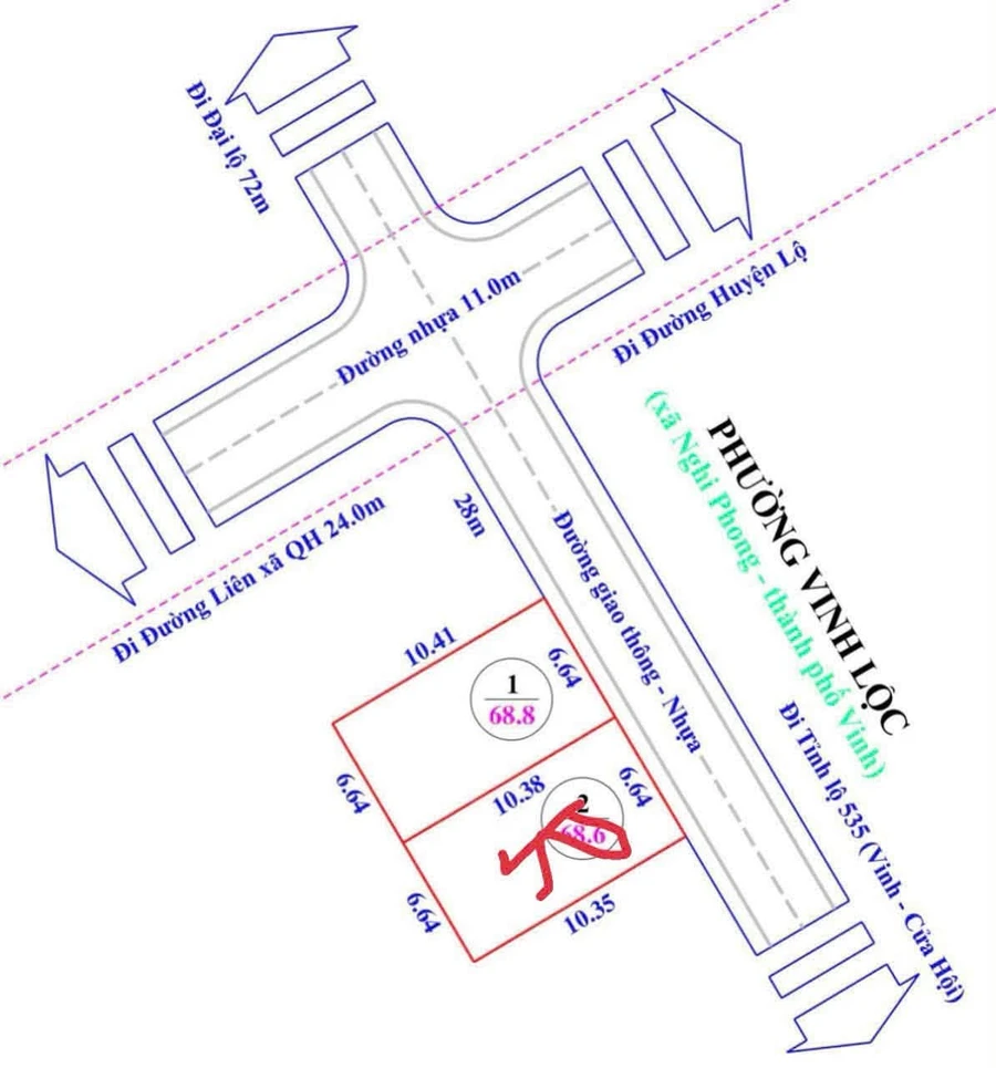Bán đất Nghi Phong 68,6m² sổ đỏ đường 10m - Ảnh thu nhỏ 3