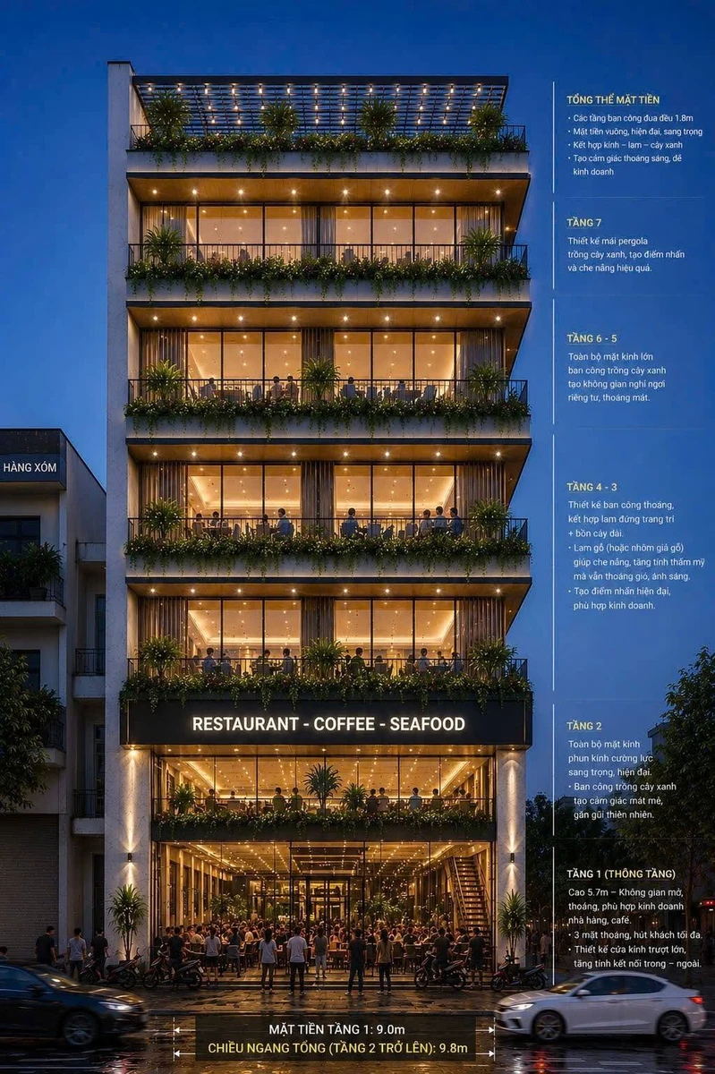 Bán tòa nhà 7 tầng kinh doanh 1400m2 Bãi Cháy 60 tỷ - Ảnh 1
