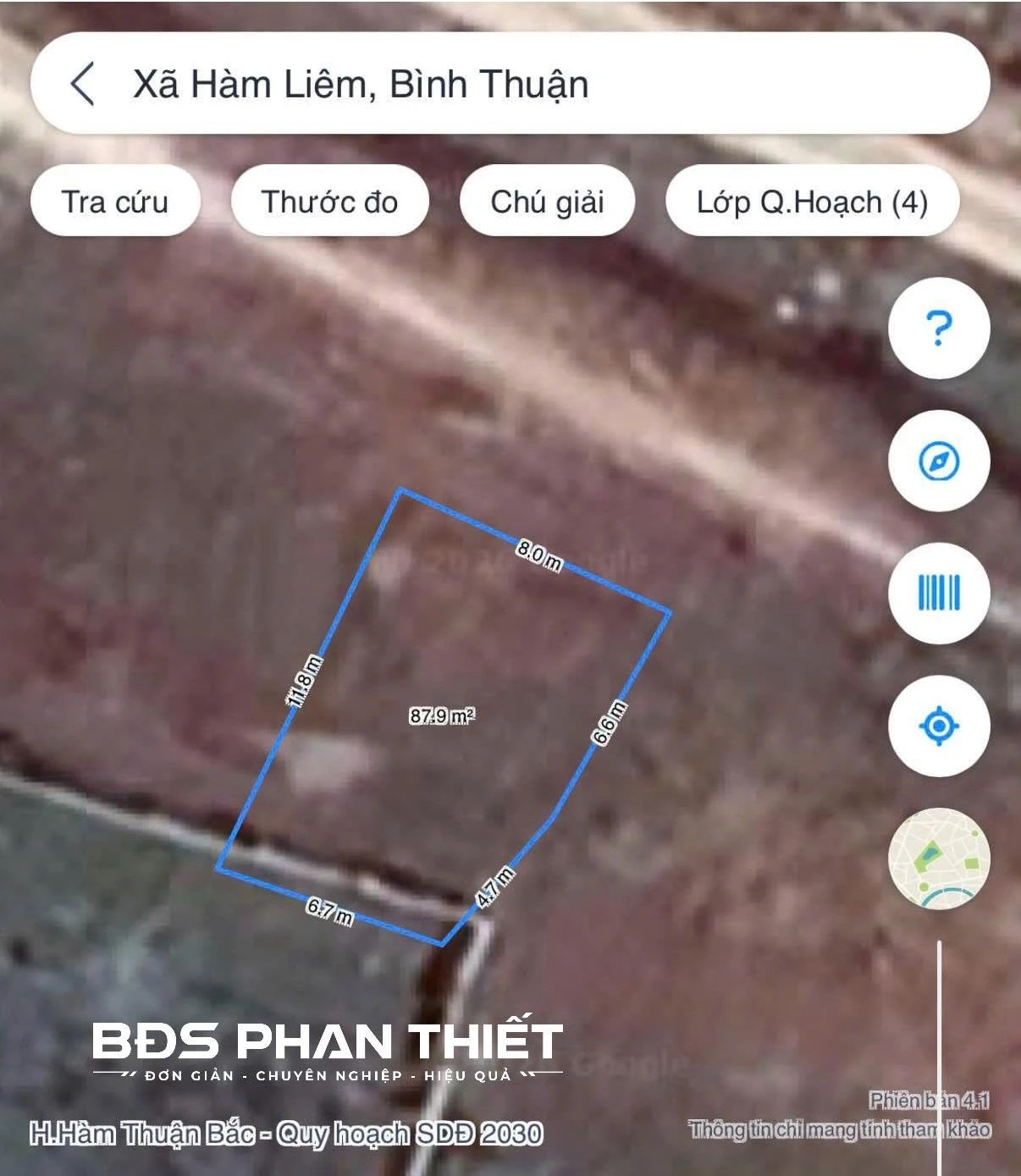 Bán đất thổ cư Phú Thủy 87.8m² giá 455 triệu - Ảnh 1