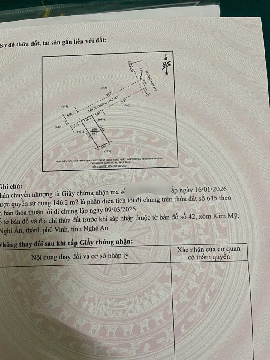 Bán đất Kim Mỹ Nghệ An 65,1m² giá 1 tỷ 8 - Ảnh thu nhỏ 4