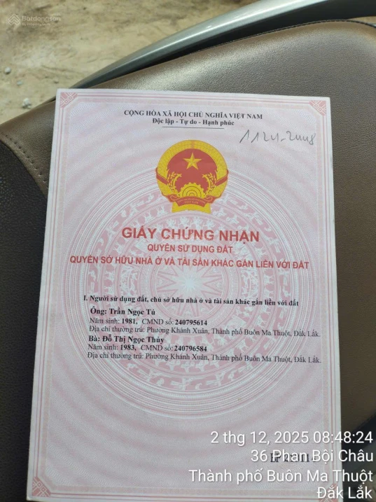 Chính chủ cần gửi bán gấp lô đất đẹp giá đầu tư ngay xã Hòa Khánh, thành phố Buôn Mê Thuột, Đắk Lắk - Ảnh thu nhỏ 3