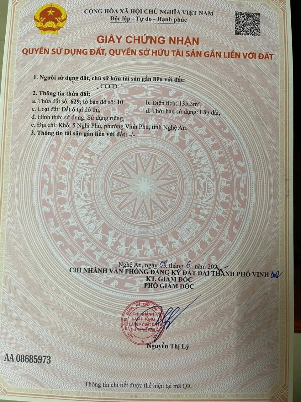 Bán đất Nghi Phú, Trương Văn Lĩnh 135,3m² Bình Chánh - Ảnh 1