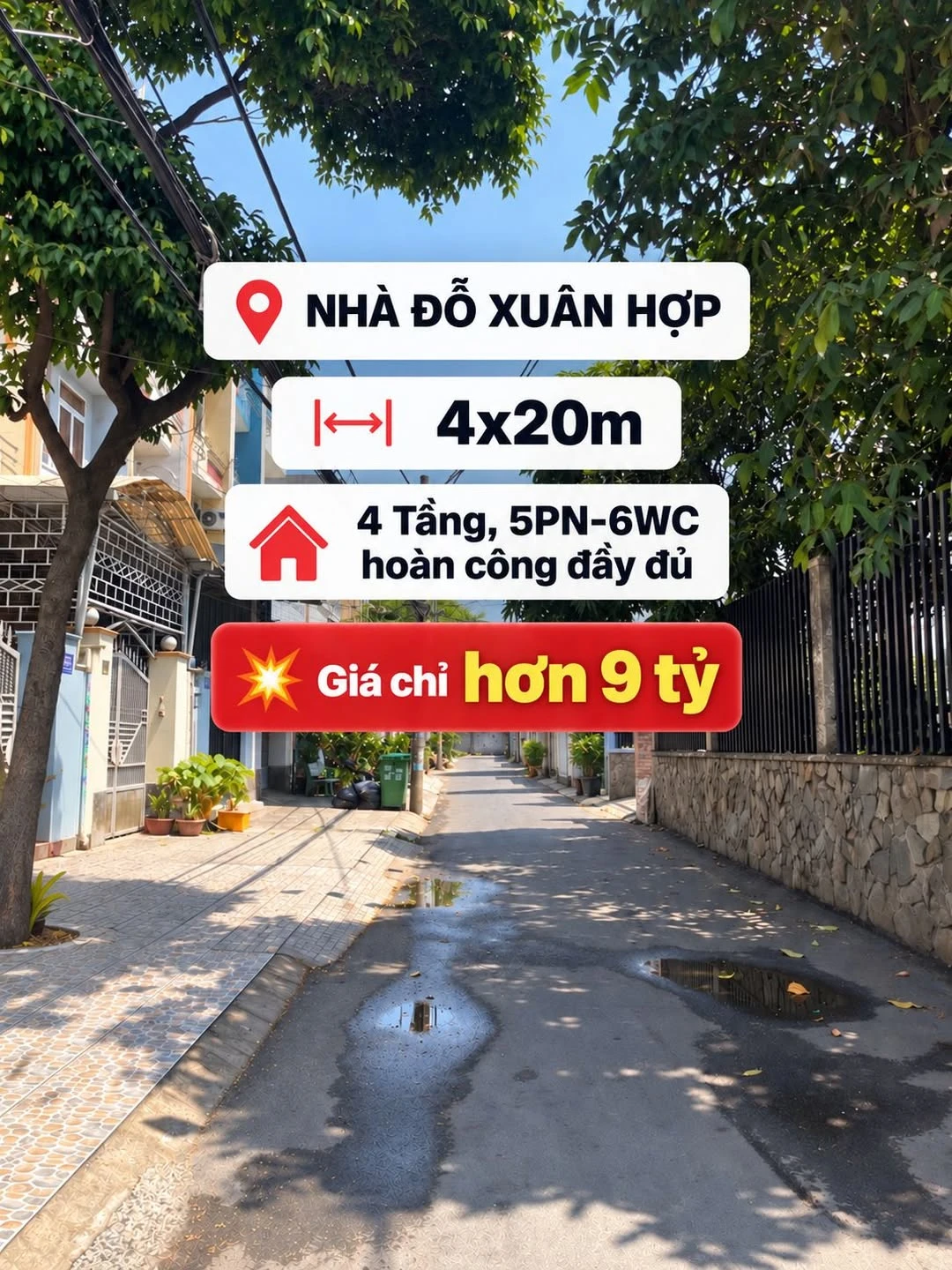 Bán nhà 4 tầng 80m2 (4x20) đường Đỗ Xuân Hợp, Quận 9, giá hơn 9 tỷ - Ảnh 1