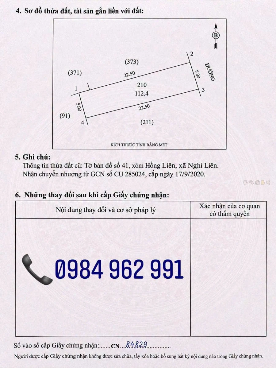 Bán đất Nghi Liên 112m² mặt tiền 5m giá 1 tỷ 9 - Ảnh thu nhỏ 3