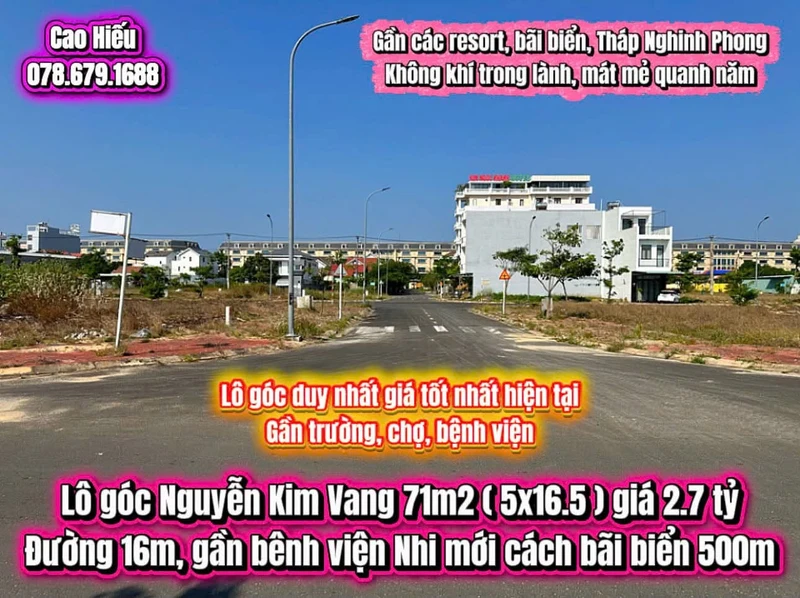 Bán đất góc Nguyễn Kim Vang 71m² giá 2.7 tỷ Tuy Hoà