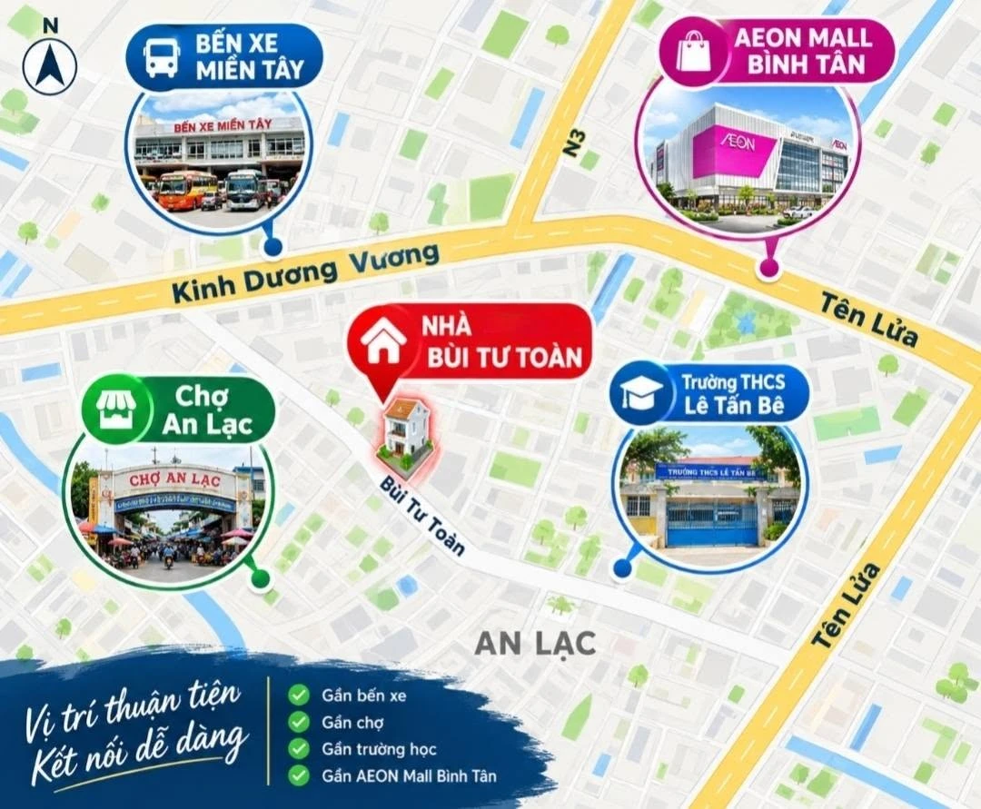 Bán nhà 3 tầng 48m2 gần Trường An Lạc, Bình Tân - Ảnh 1