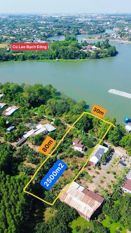 Bán đất 2500m2 thổ cư 300m2 view sông Đồng Nai, Tân Triều