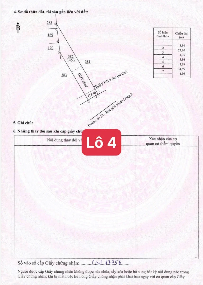 Bán đất 120m² mặt tiền đường số 33, Minh Long, Bình Chánh - Ảnh thu nhỏ 3