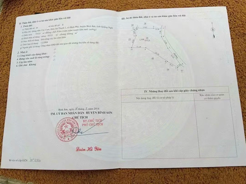 Bán đất 555m2 ven biển An Thành, Quảng Ngãi giá 79 triệu kèm cây keo