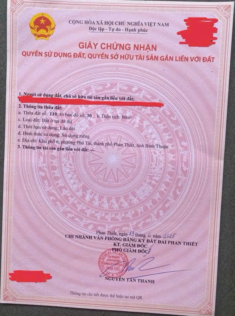 Bán đất nền 80m2 khu dân cư Phú Tài, Phan Thiết, Bình Thuận giá 1,6 tỷ - Ảnh thu nhỏ 2