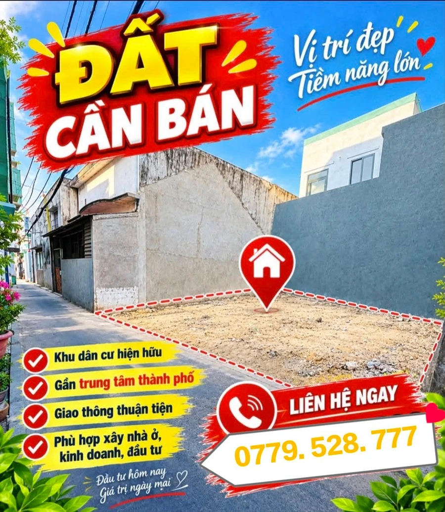 Bán đất hẻm cạnh Hoàng Văn Thụ, Quy Nhơn, 43m2, giá 2,47 tỷ - Ảnh 1