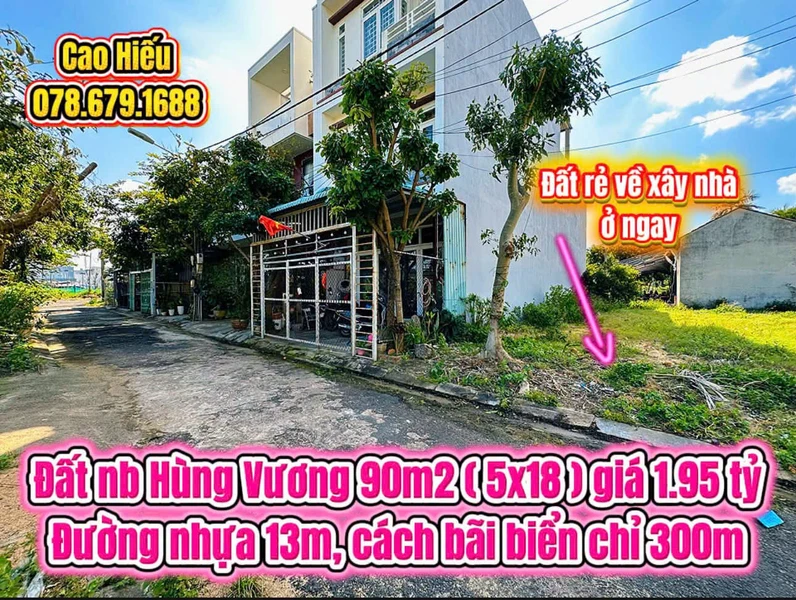 Bán đất nền Hùng Vương 90m2 giá 1.95 tỷ Tuy Hòa