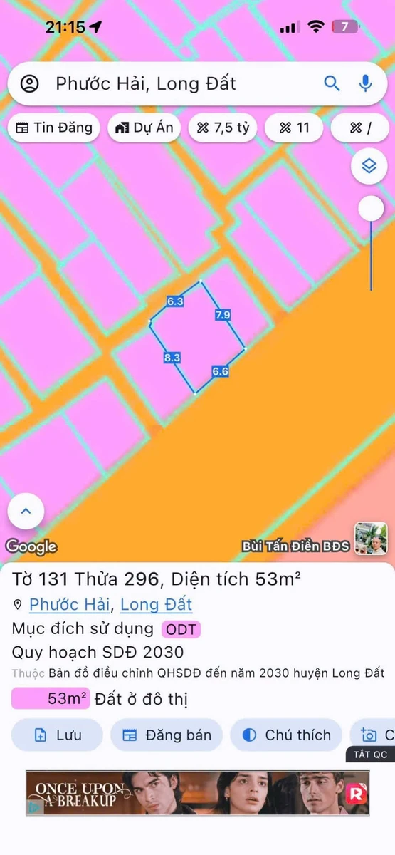 Bán đất mặt tiền Trần Hưng Đạo Phước Hải 50m2 - Ảnh thu nhỏ 3