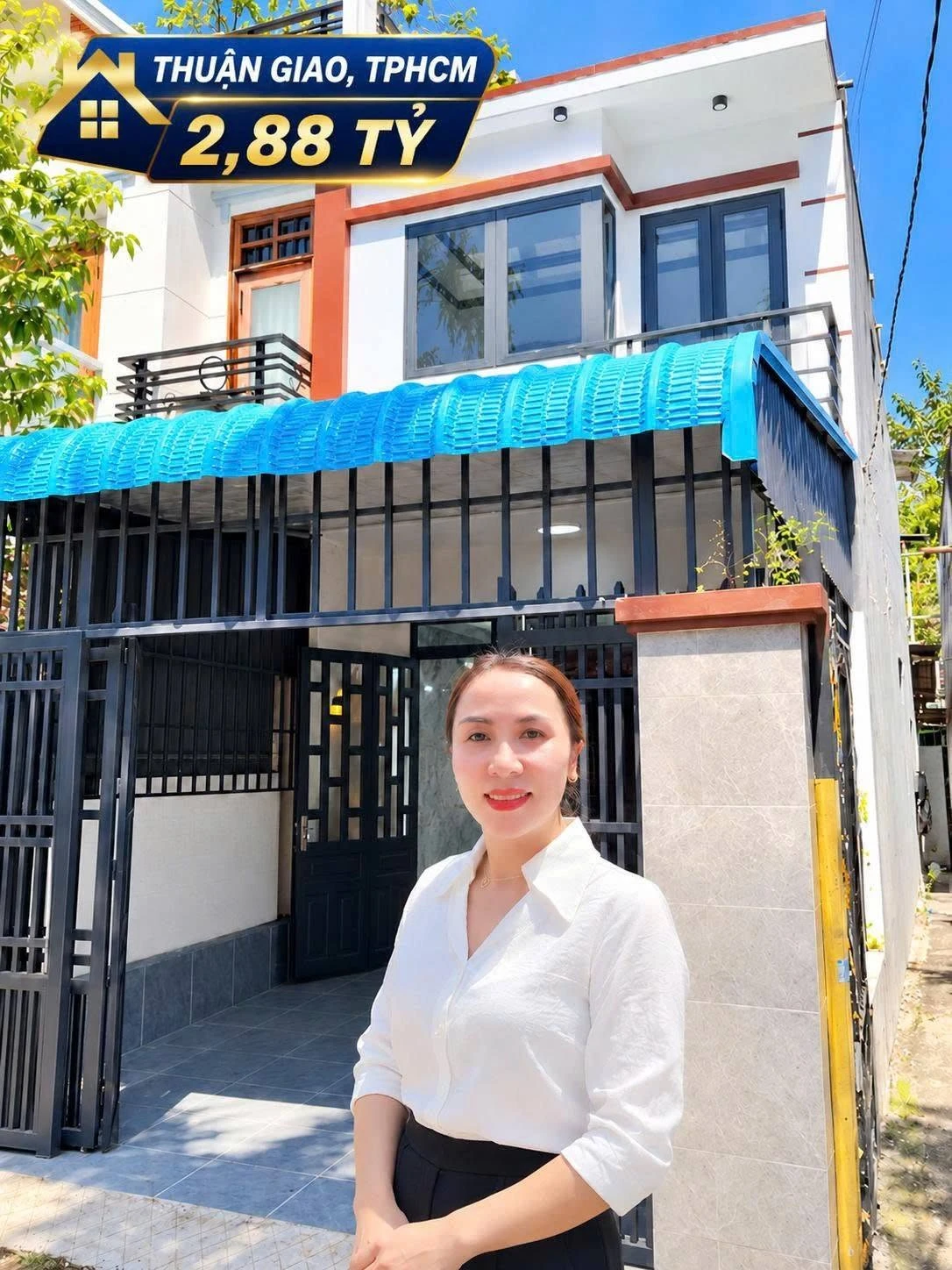 Bán nhà lô góc 2 mặt tiền 61m² 3PN Thuận Giao 2,88 tỷ - Ảnh 1