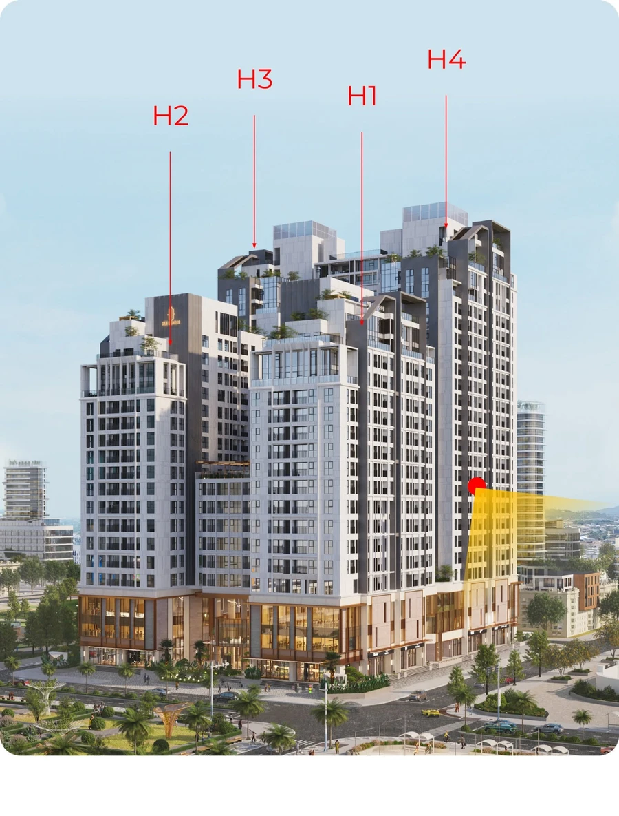 Bán căn hộ 2PN 61.4m² tòa H4 giá 3.683 tỷ Huế Heritage - Ảnh thu nhỏ 2