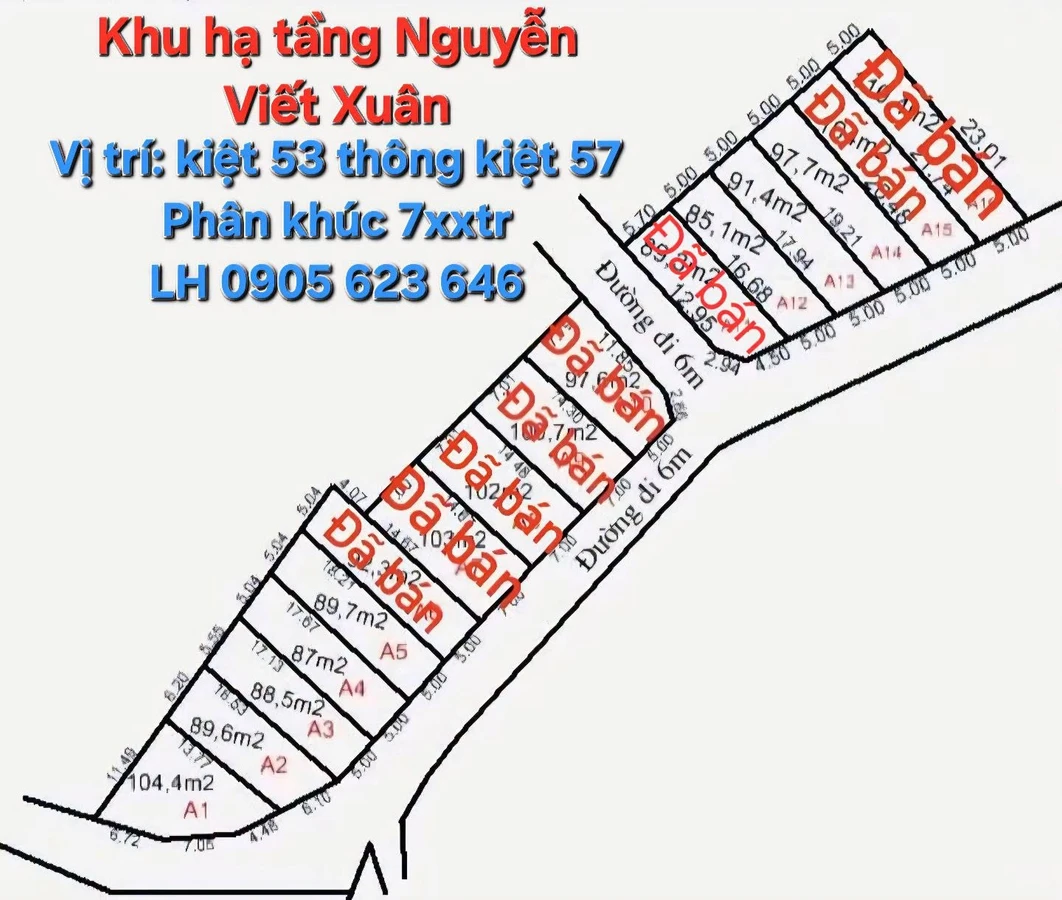 Bán lô đất 87m² kiệt ô tô Nguyễn Viết Xuân Hóc Môn - Ảnh thu nhỏ 3