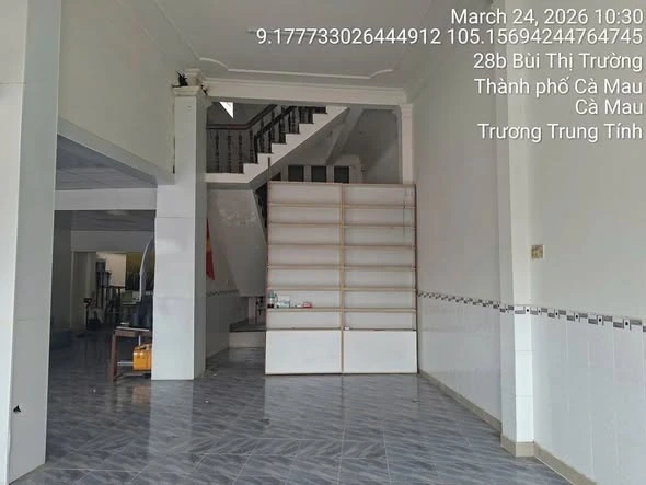 Bán nhà mặt tiền 3 tầng 76,8m² Tân Thành Cà Mau