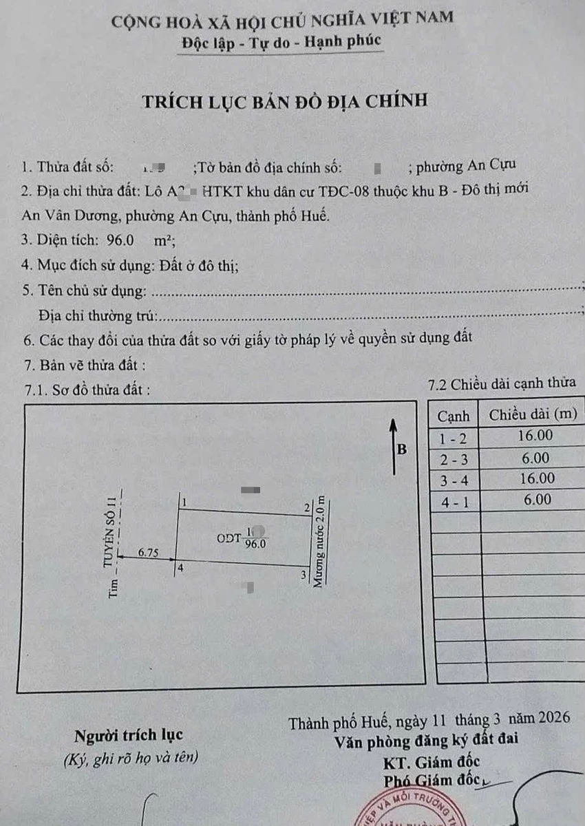 Bán đất 99m² KQH Tôn Thất Cảnh, sát sông Như Ý, phường An Cựu, Huế giá 1,9 tỷ - Ảnh thu nhỏ 5