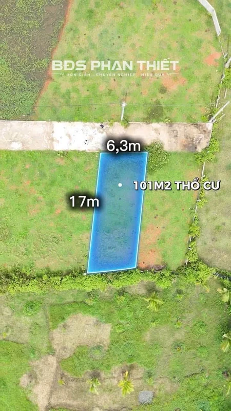 Bán đất 6,3x17m kế bên KCN Phan Thiết 860 triệu