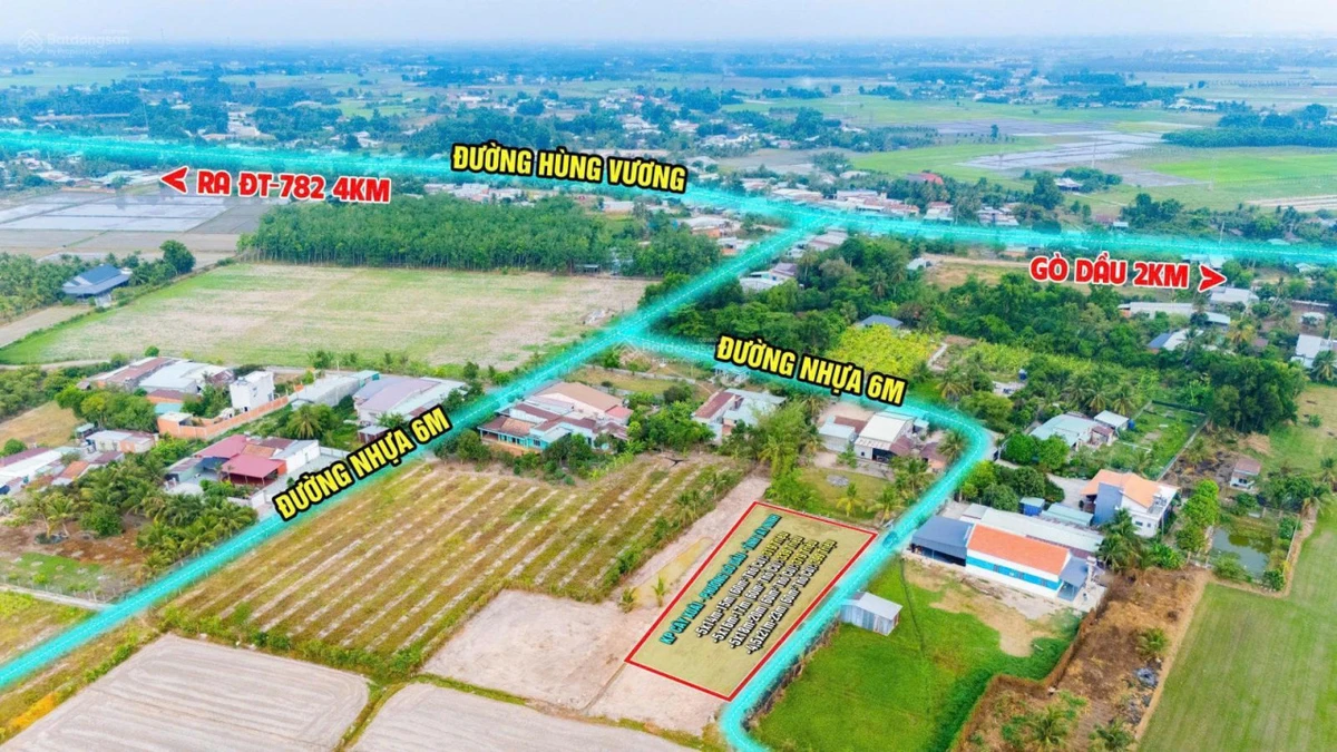 319tr, đường nhựa giá rẻ 5x16m gần vòng xoay Gò Dầu, Tây Ninh - Ảnh thu nhỏ 2