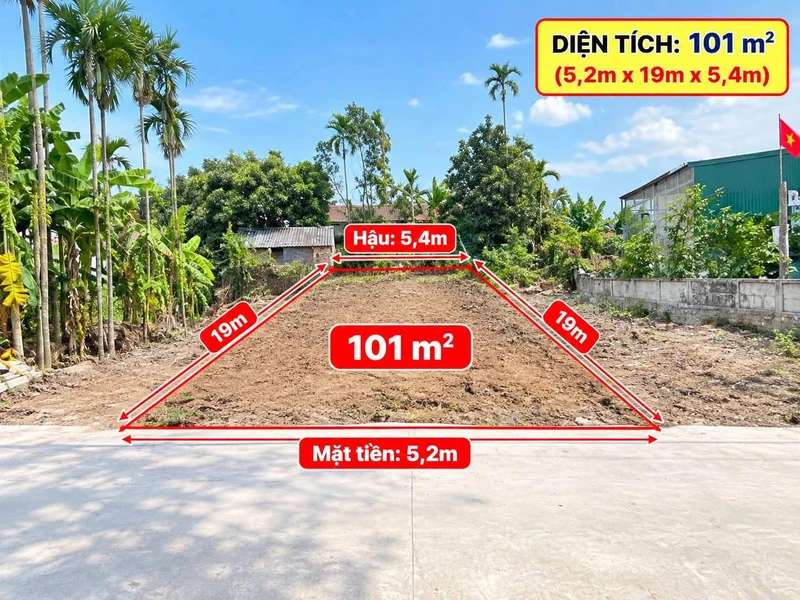 Bán đất 101m² gần chợ Mè Hải Phòng, giá 1 tỷ