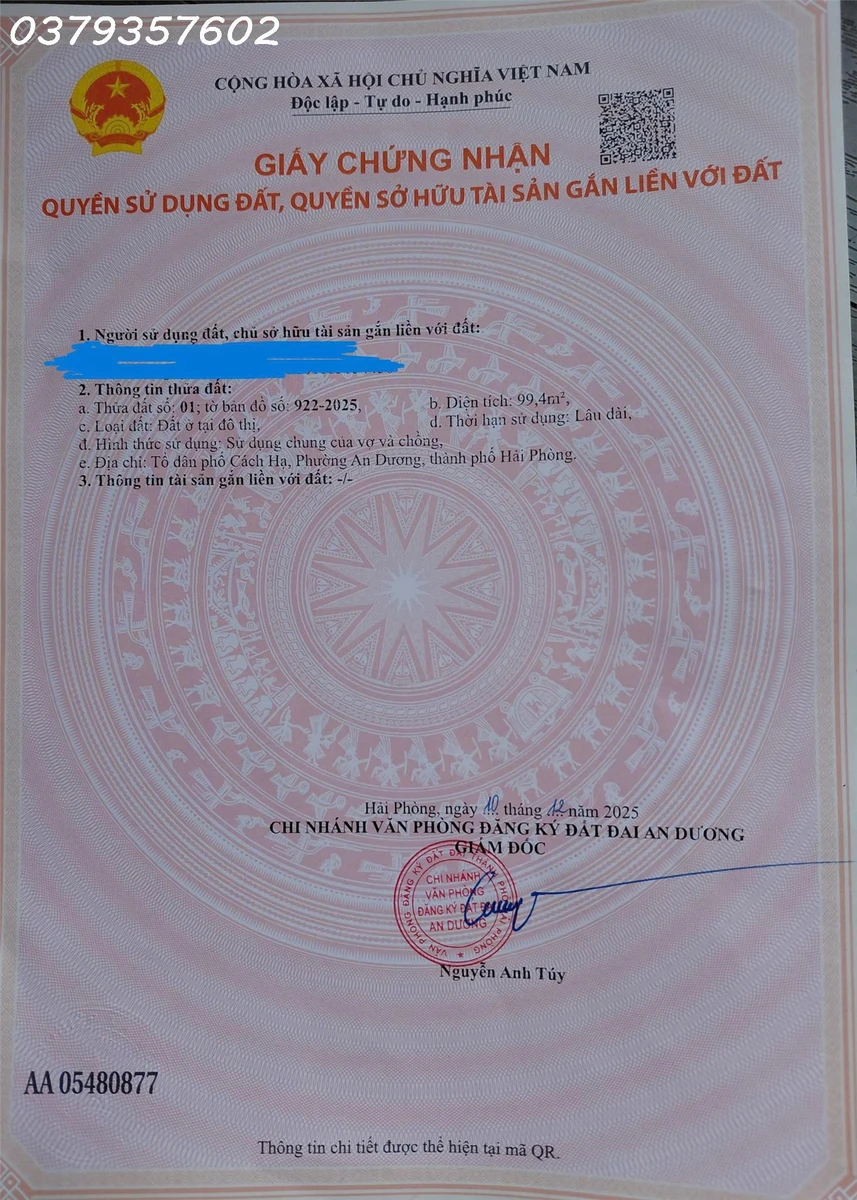 🔥 CHÍNH CHỦ CẦN BÁN GẤP – CẮT LỖ SÂU LÔ ĐẤT ĐẸP Ở CÁCH HẠ, AN DƯƠNG - Ảnh thu nhỏ 2