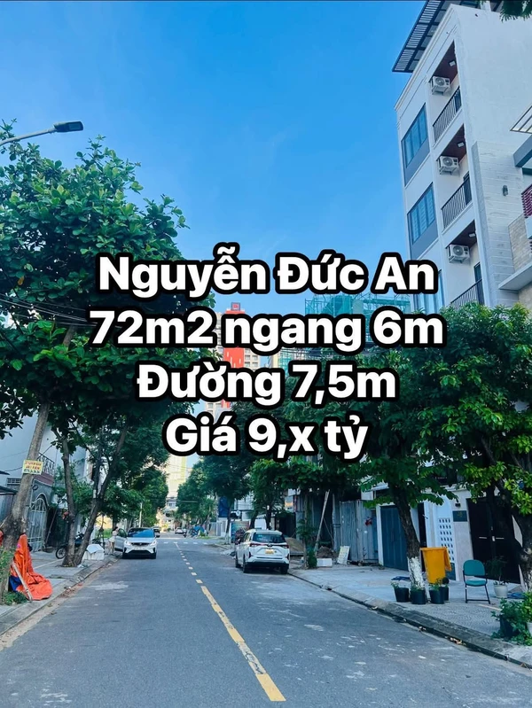 Bán đất mặt tiền Nguyễn Đức An 72m² gần biển Mỹ Khê, Đà Nẵng 9 tỷ