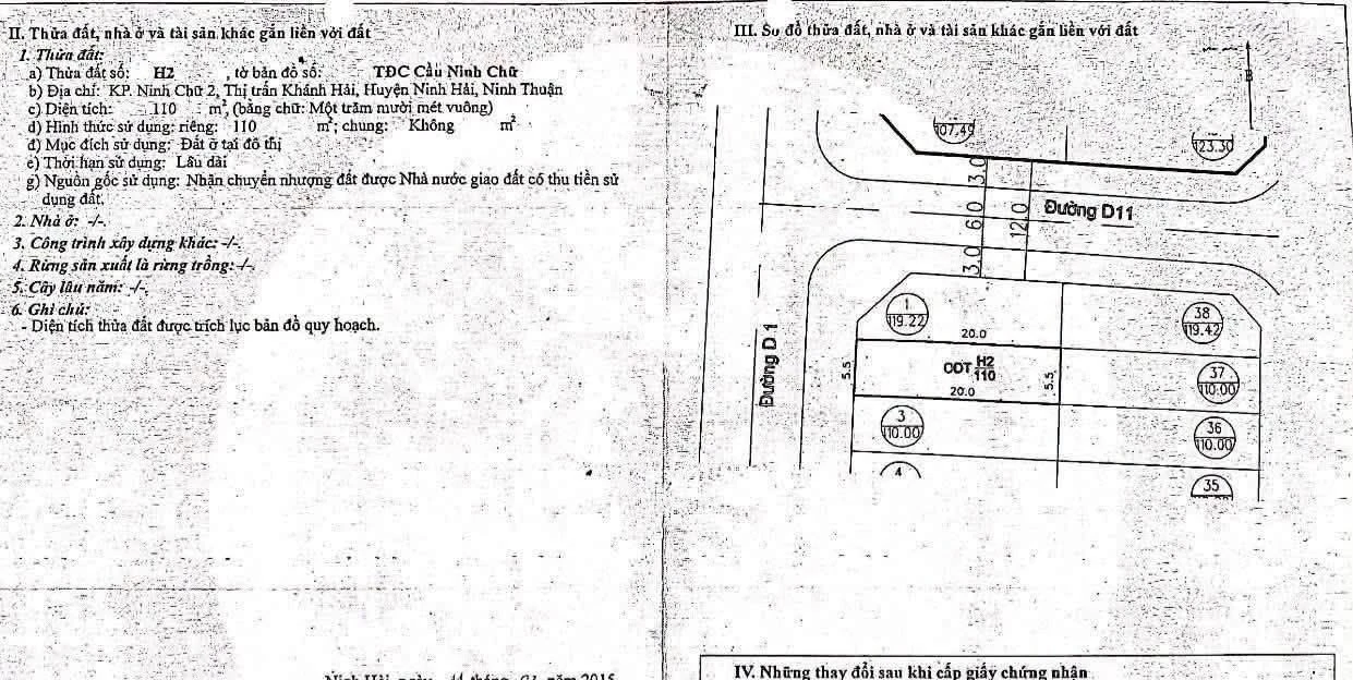 Bán đất TĐC biển Ninh Chữ Khánh Hòa 110m2 - Ảnh 1