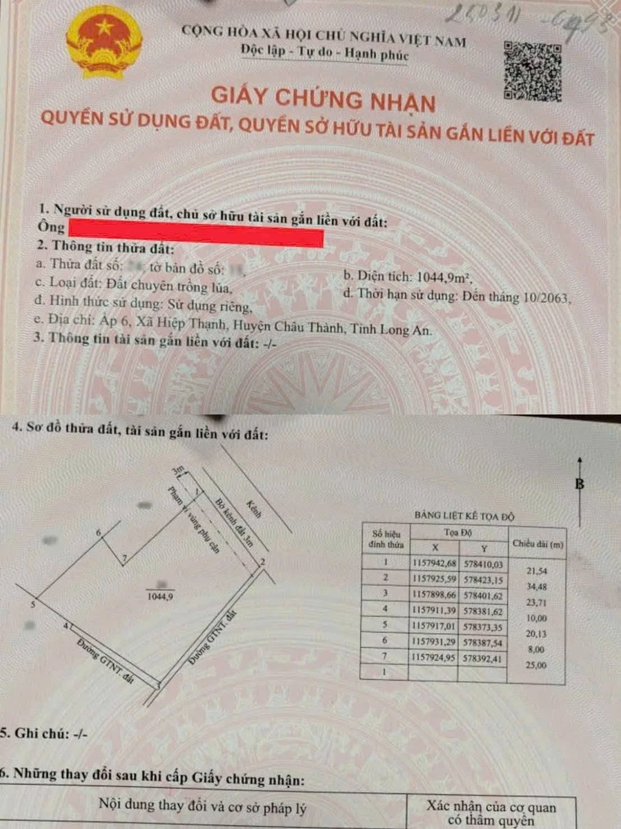 Bán 1240m2 đất view kênh Hiệp Thạnh Châu Thành Long An - Ảnh thu nhỏ 3