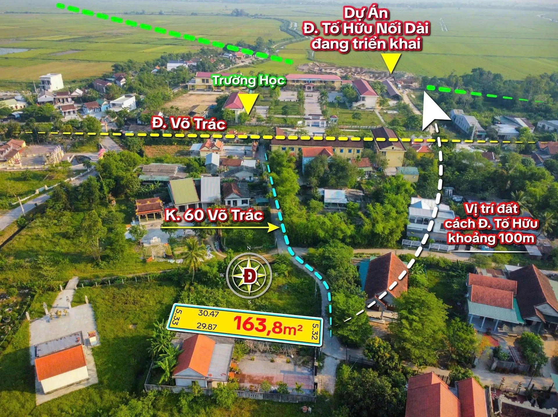 Bán đất kiệt ô tô Võ Trác 163,8m² - 1,15 tỷ - Ảnh 1