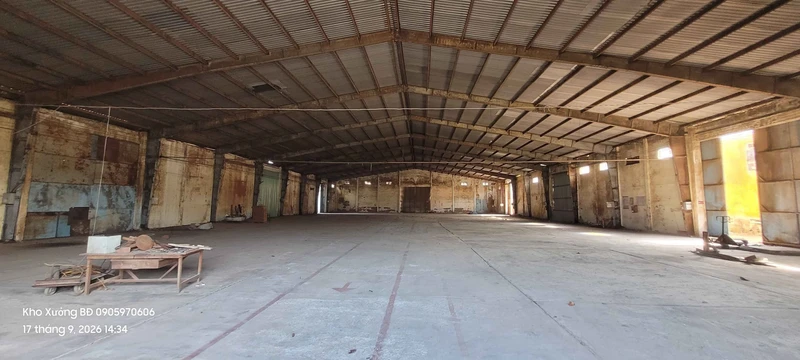 Cho thuê kho 1800m2 tại KCN Phú Tài, 35k/m2