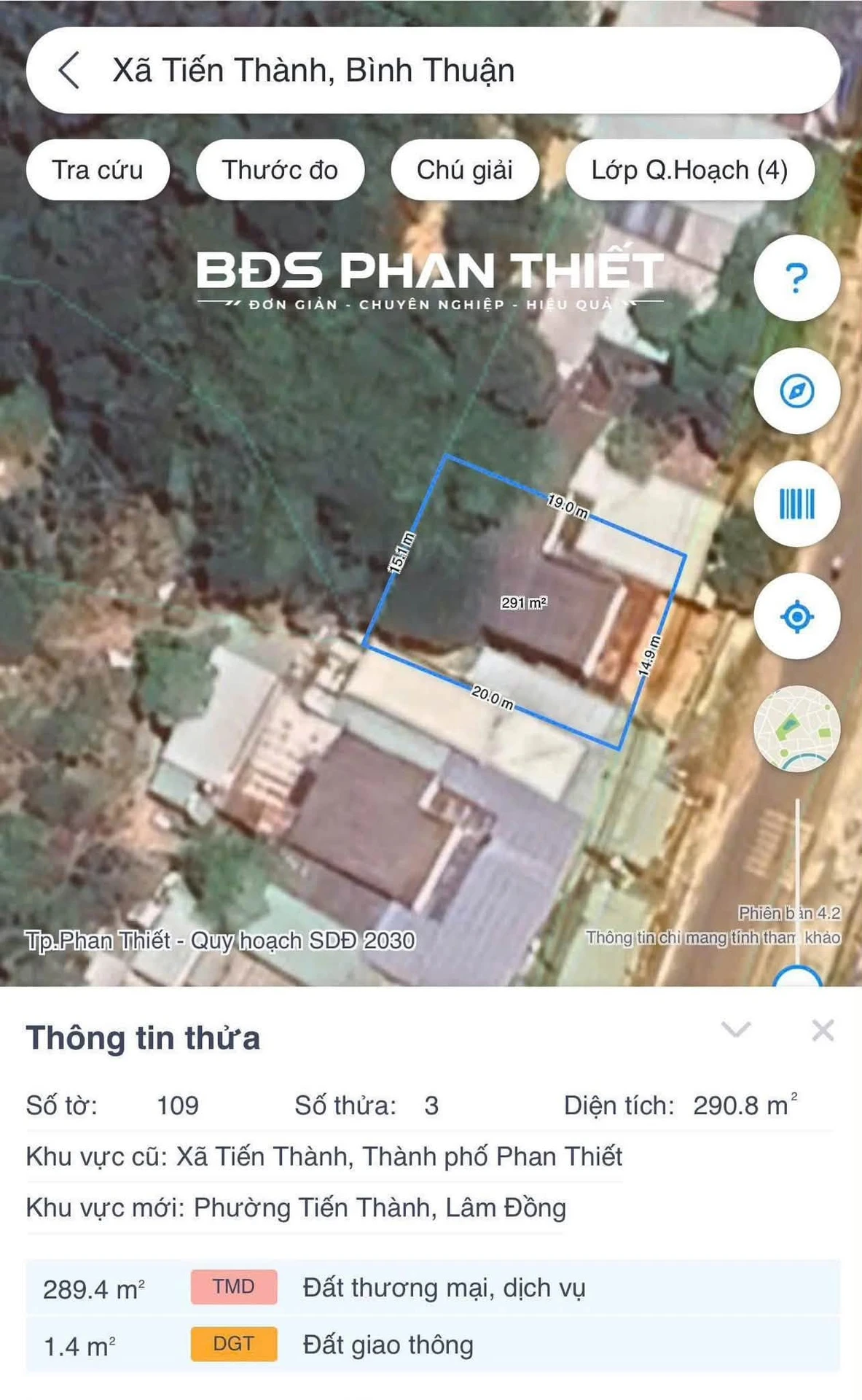Bán đất biển Tiến Thành Phan Thiết 4.265m² mặt tiền 12m - Ảnh 1