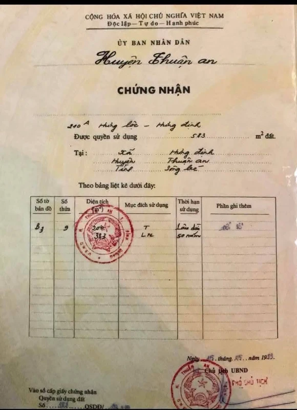 Bán đất Hưng Định 583 m2, 2 mặt tiền, giá 9,5 tỷ