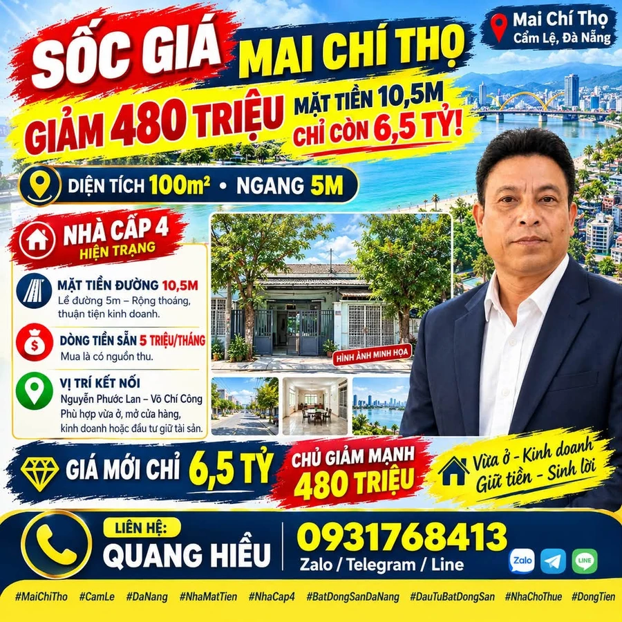 Nhà mặt tiền 100m² Mai Chí Thọ, Đà Nẵng, 6,5 tỷ - Ảnh thu nhỏ 2