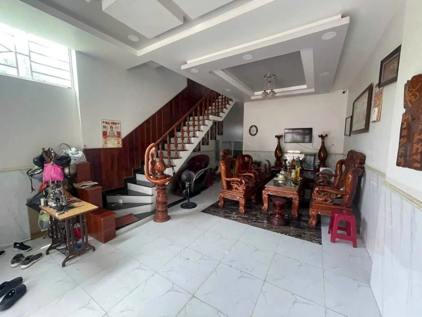 Bán nhà 1 trệt 2 lầu 85m2 mặt tiền đường nhựa KDC Phú Tài, Phú Trinh, Phan Thiết - Ảnh 1