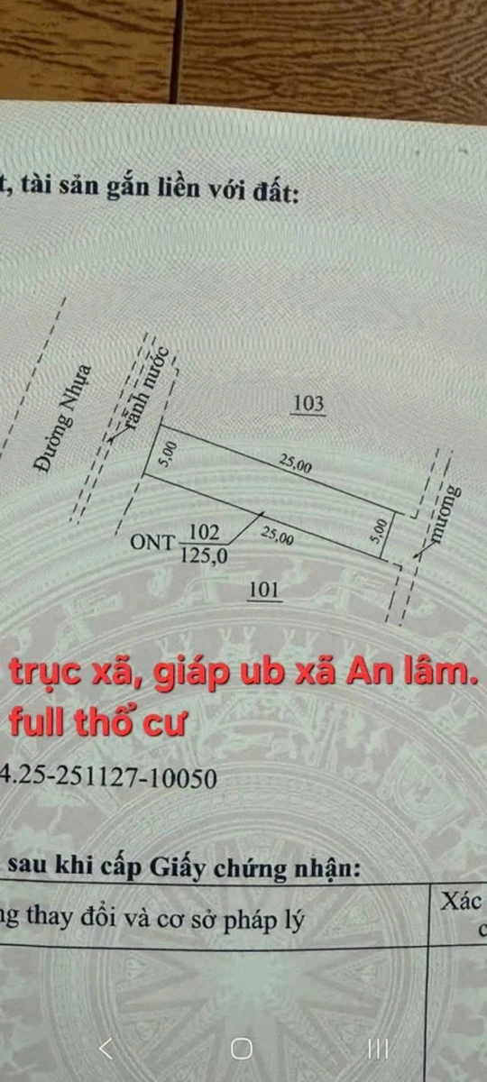 Bán đất Xã An Lâm Củ Chi 125m² hơn 3 tỷ - Ảnh thu nhỏ 4